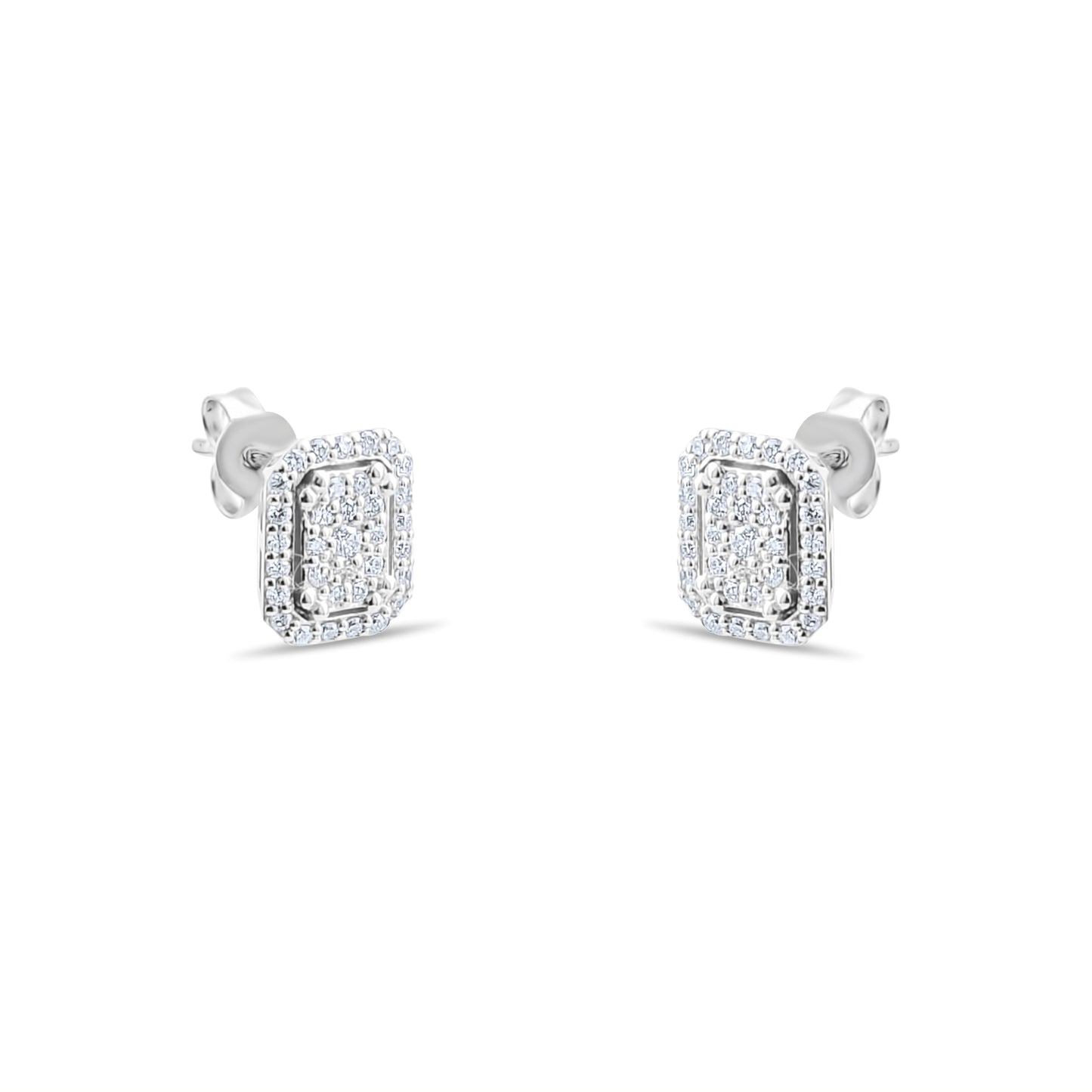 0,36 ct. Baguette Diamond Earring w/14K Gold