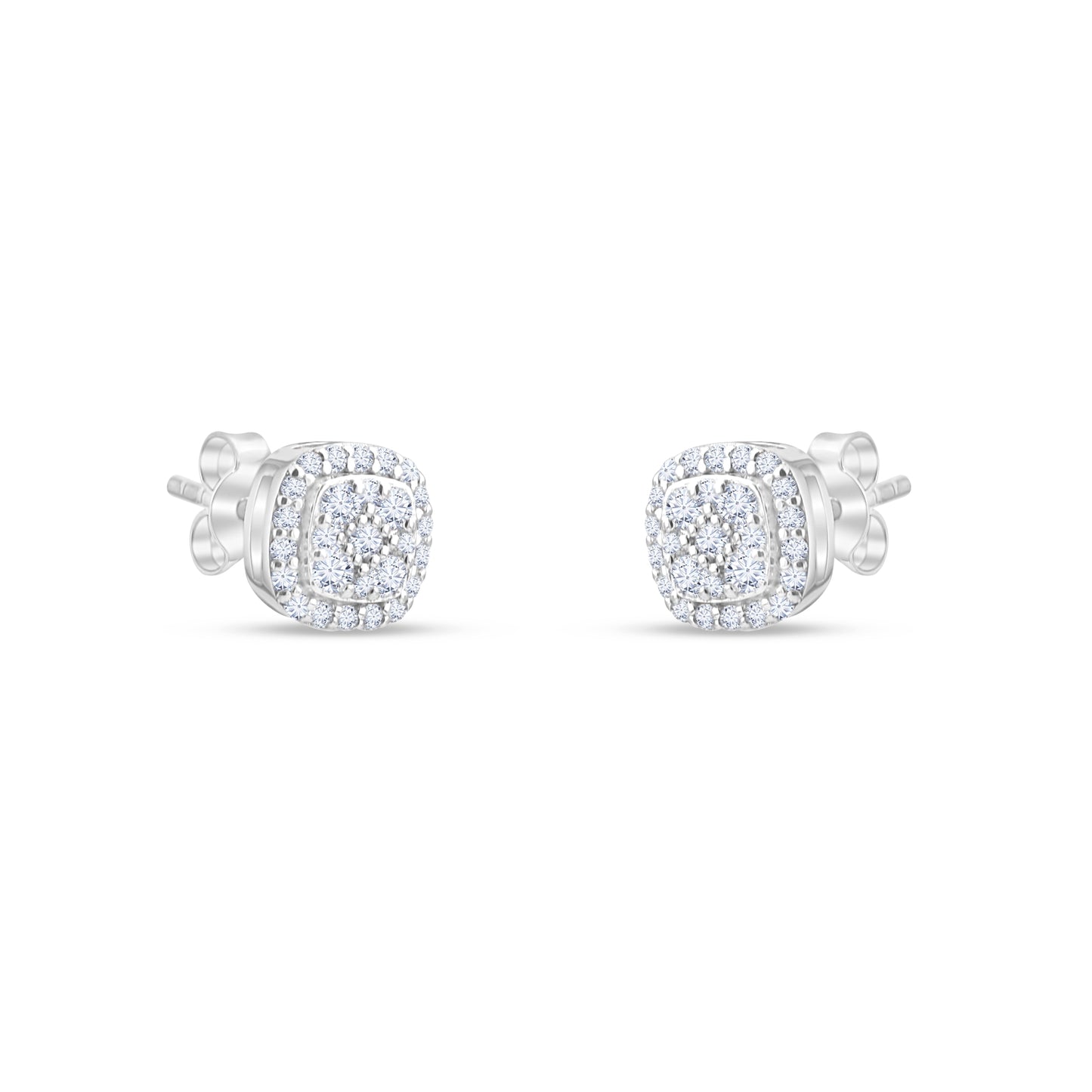 0,39 ct. Baguette Diamond Earring w/14K Gold
