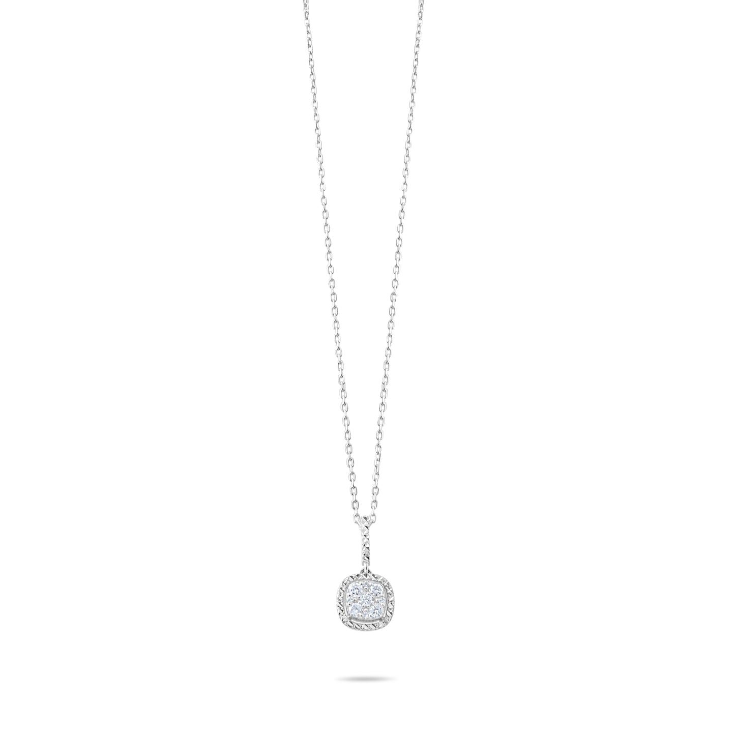 0,22 ct. Diamond Necklace w/14K Gold