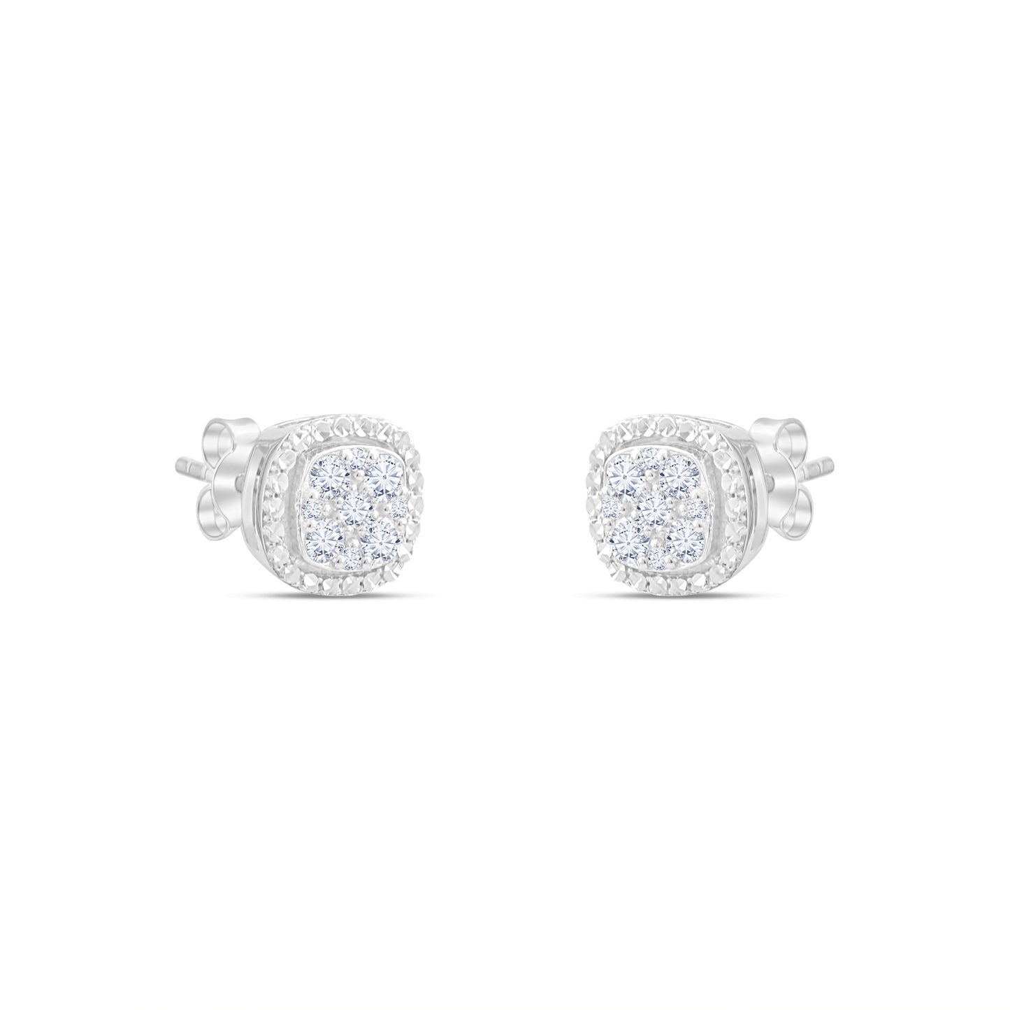0,43 ct. Baguette Diamond Earring w/14K Gold