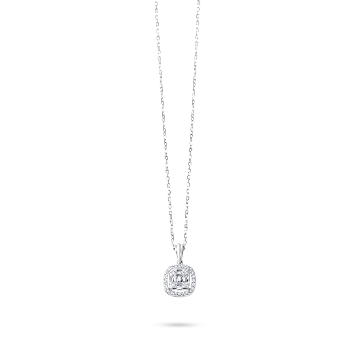 0,26 ct. Diamond Necklace w/14K Gold