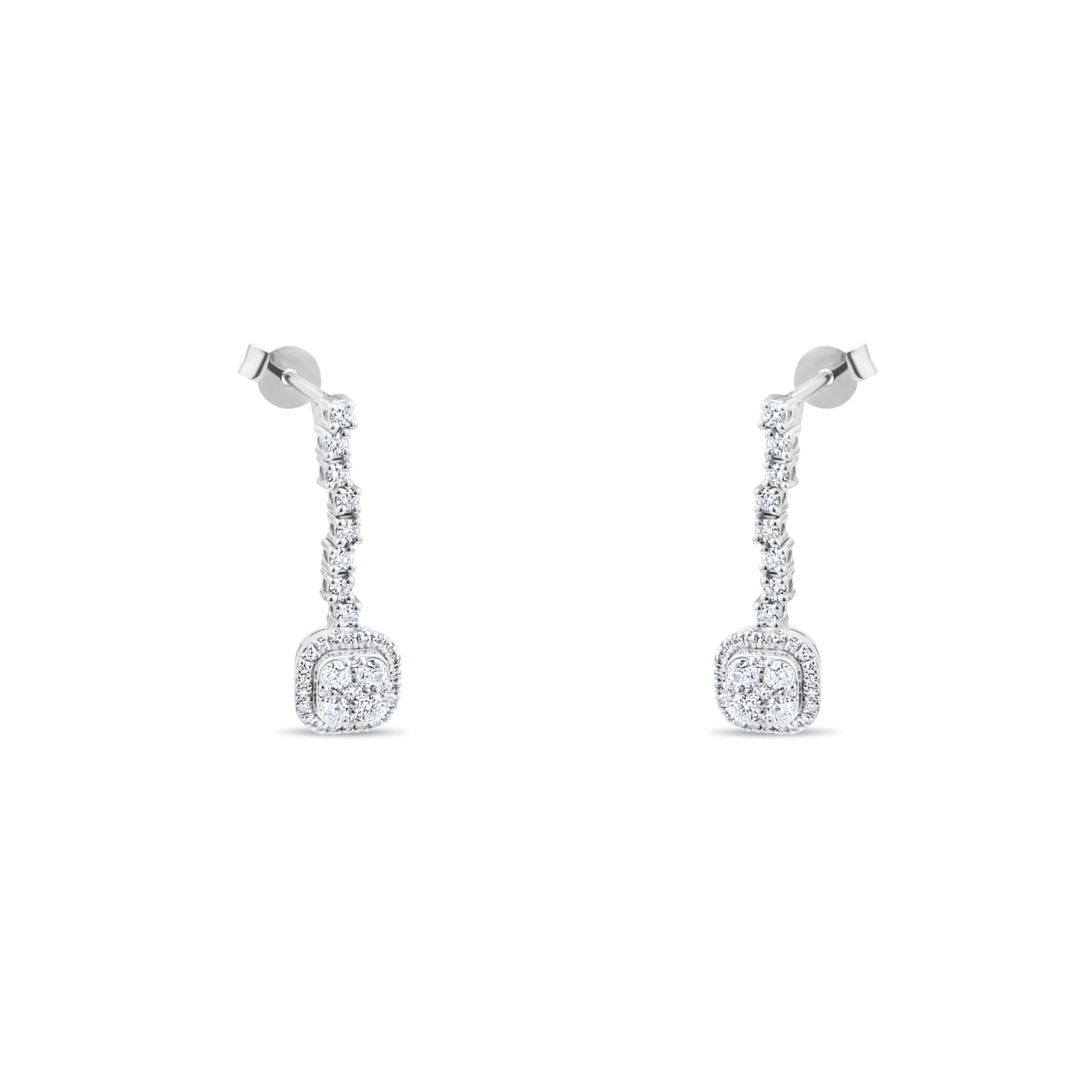 0,71 ct. Baguette Diamond Earring w/14K Gold