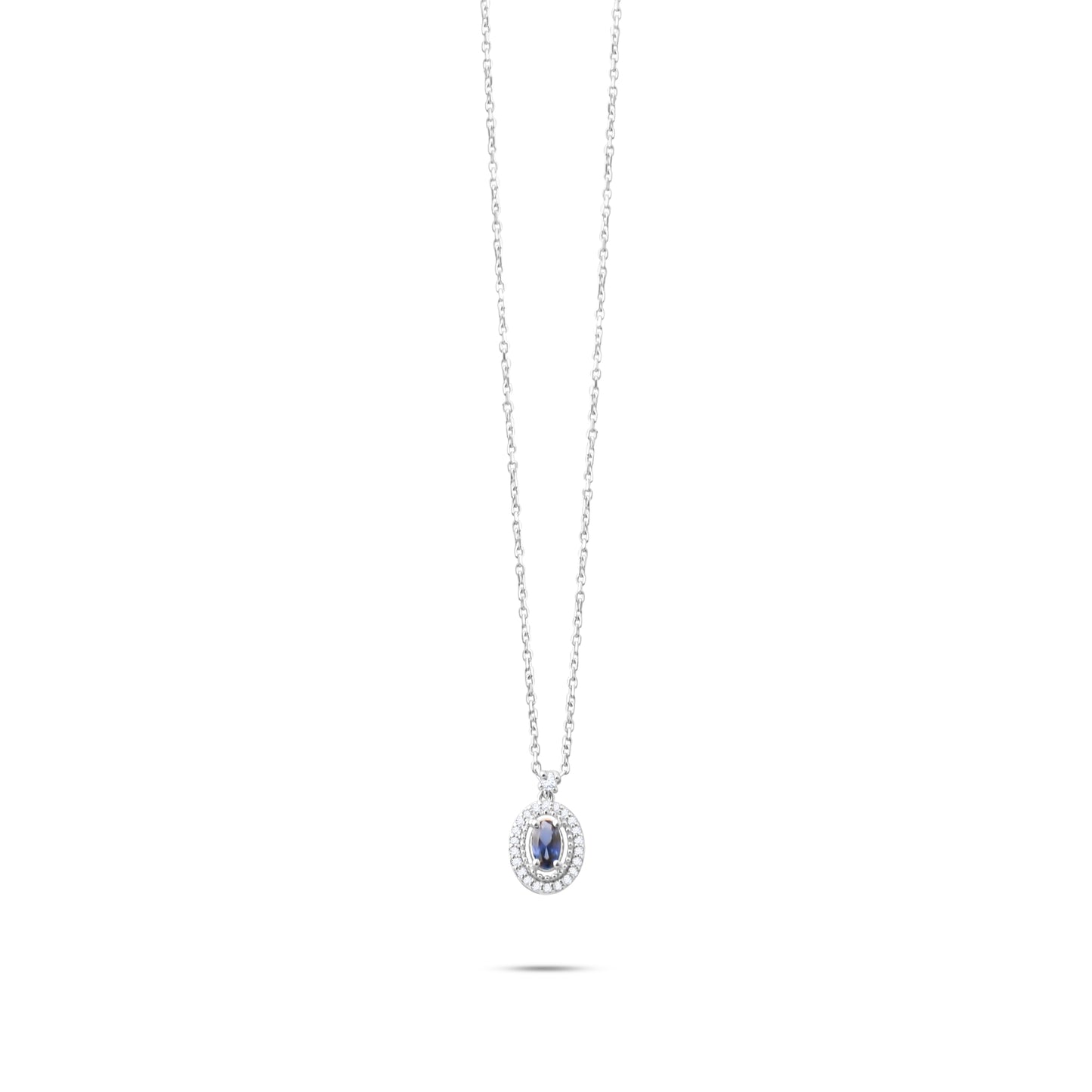 0,11 ct. Diamond Necklace w/14K Gold