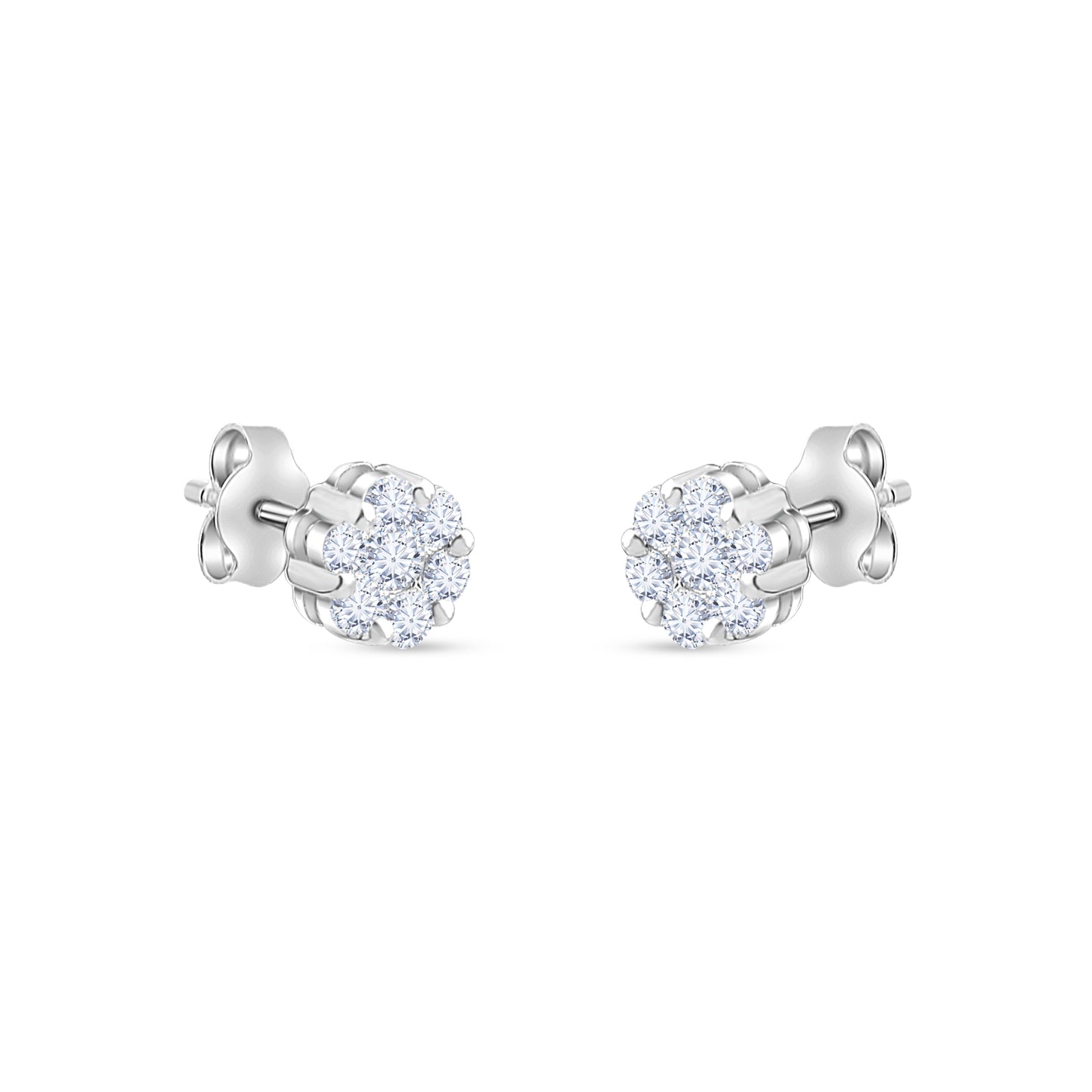 0,38 ct. Baguette Diamond Earring w/14K Gold