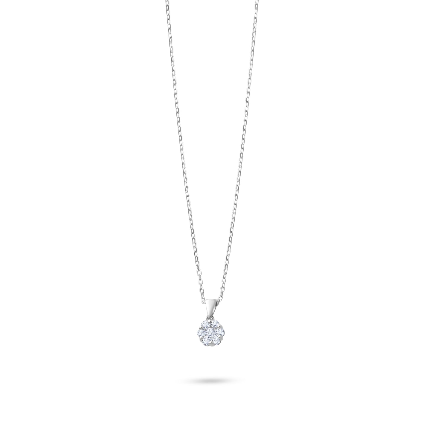 0,19 ct. Diamond Necklace w/14K Gold