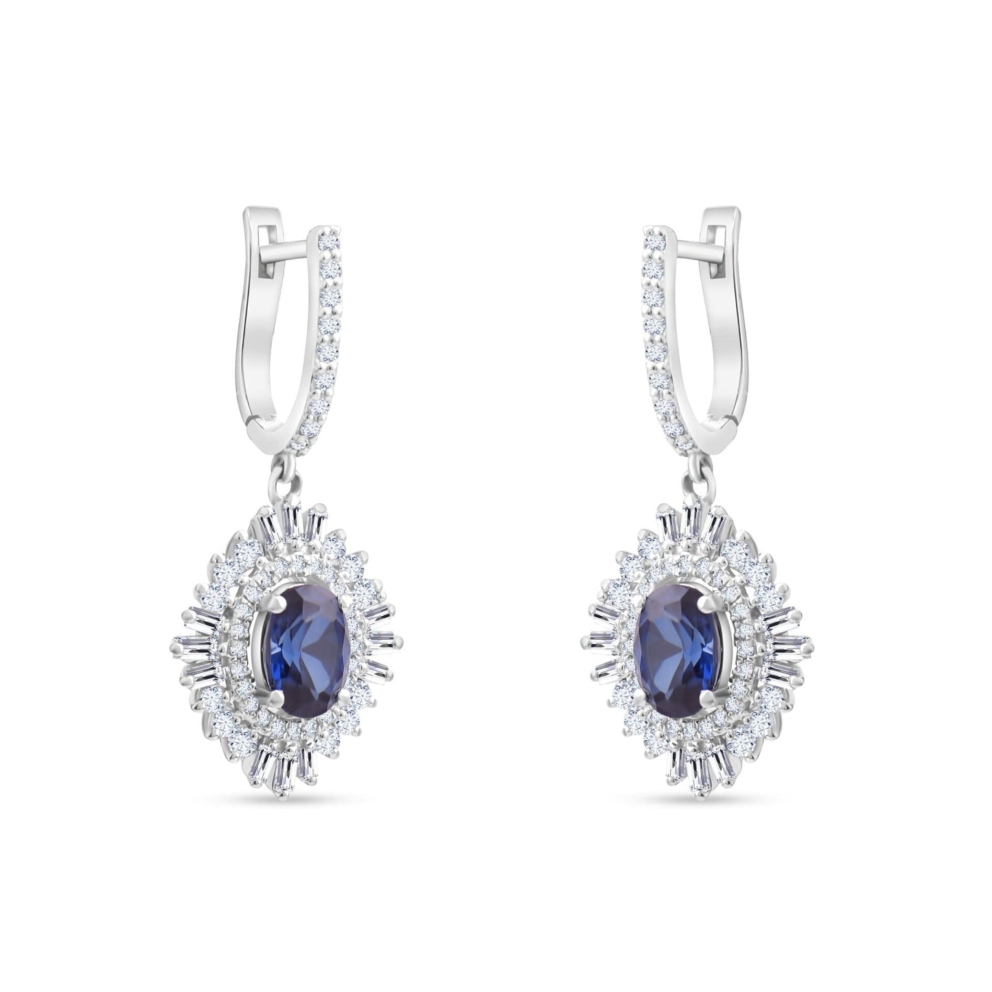 0,99 ct. Baguette Diamond Earring w/14K Gold