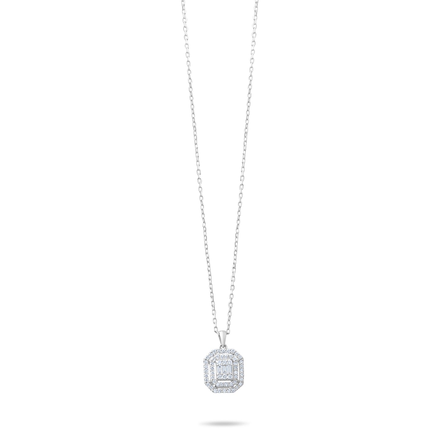 0,28 ct. Diamond Necklace w/14K Gold