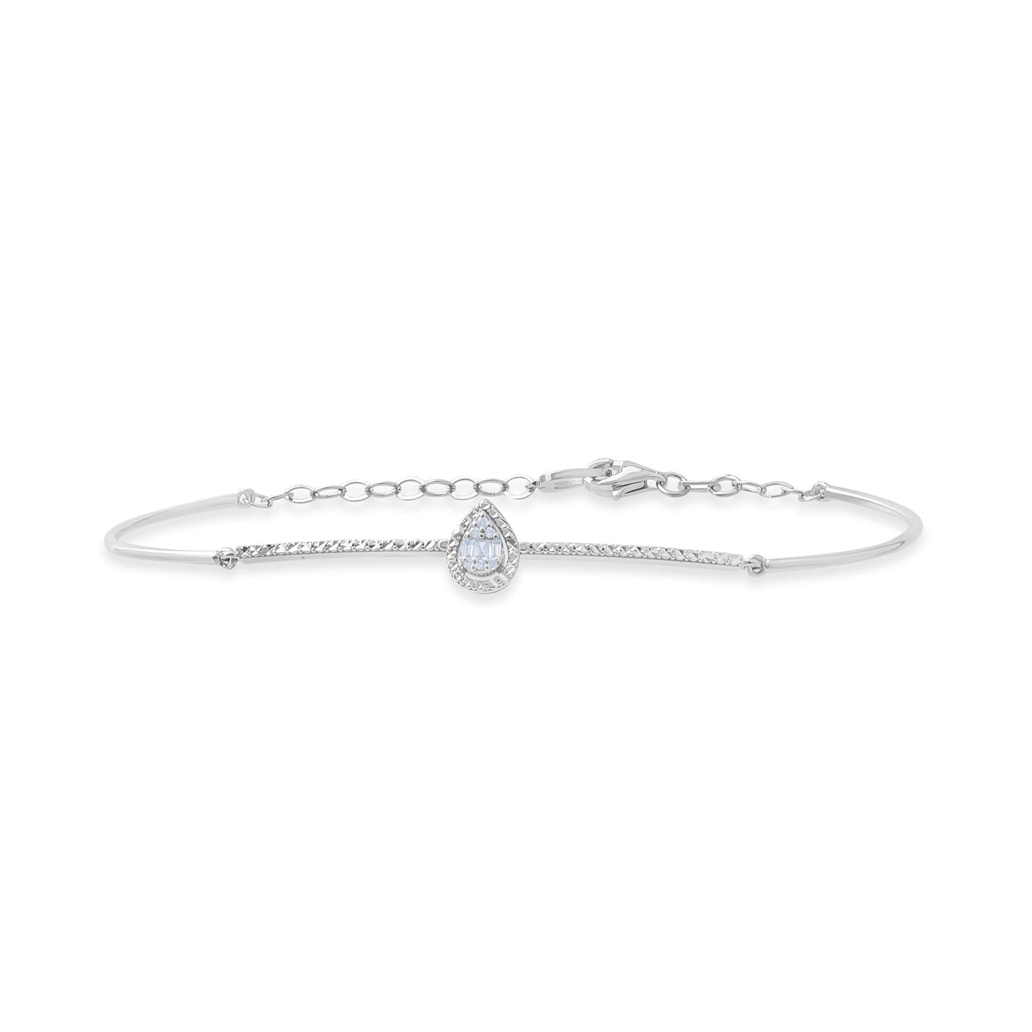 0,06 ct. Diamond Bracelet w/14K Gold