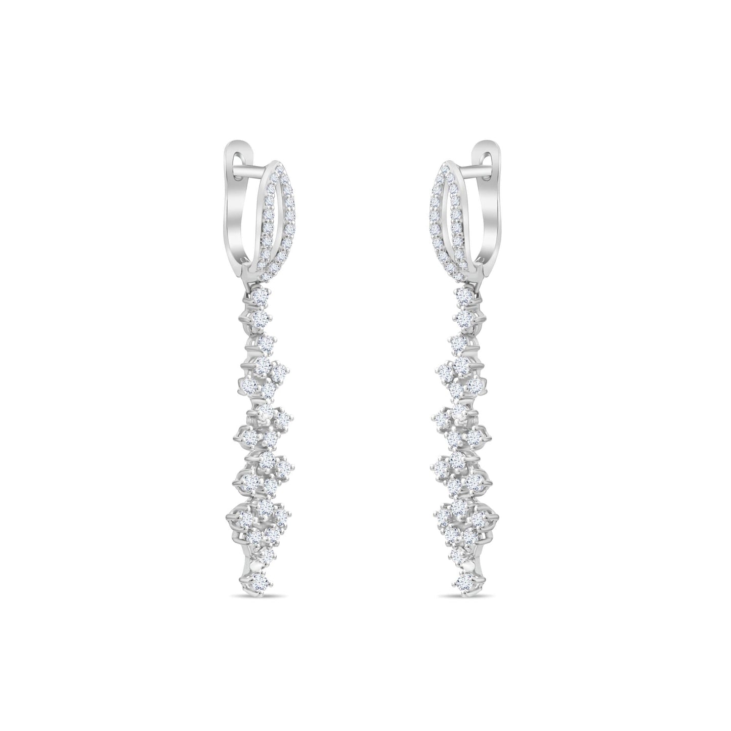 1,39 ct. Baguette Diamond Earring w/14K Gold