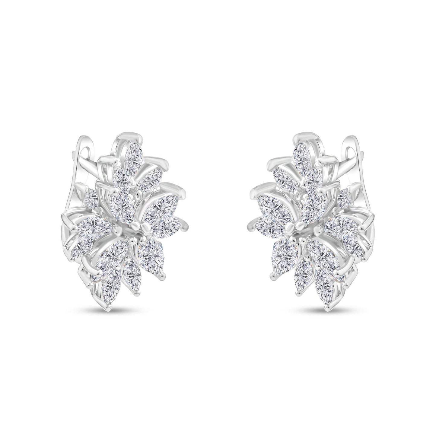 2,88 ct. Baguette Diamond Earring w/14K Gold