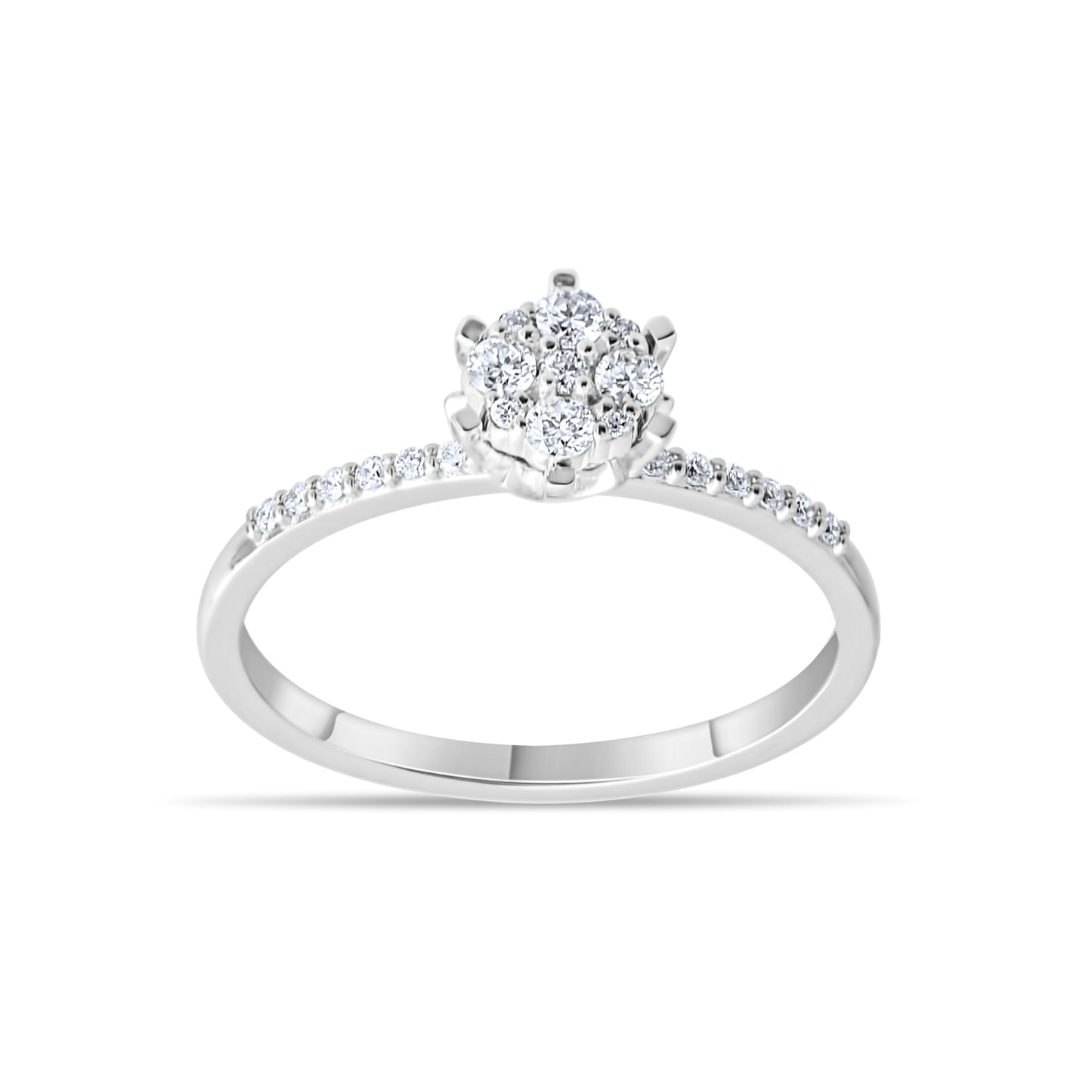 0,26 ct. Baguette Diamond Ring w/14K Gold