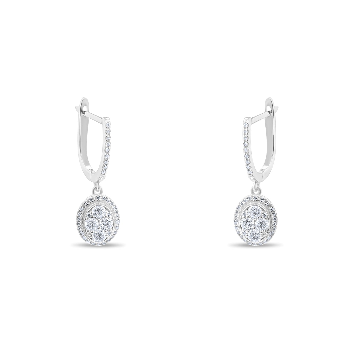 0,69 ct. Baguette Diamond Earring w/14K Gold