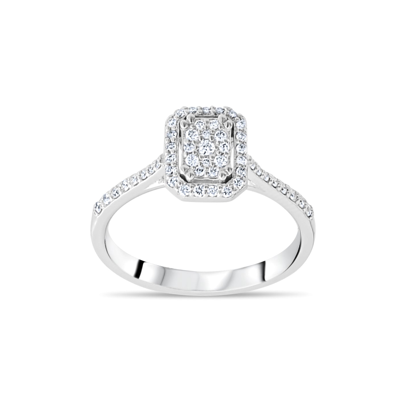0,28 ct. Baguette Diamond Ring w/14K Gold