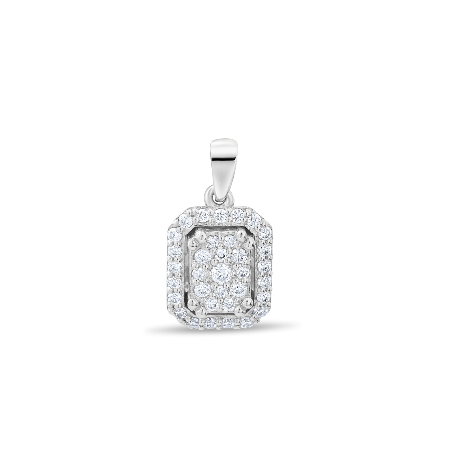 0,17 ct. Diamond Necklace w/14K Gold