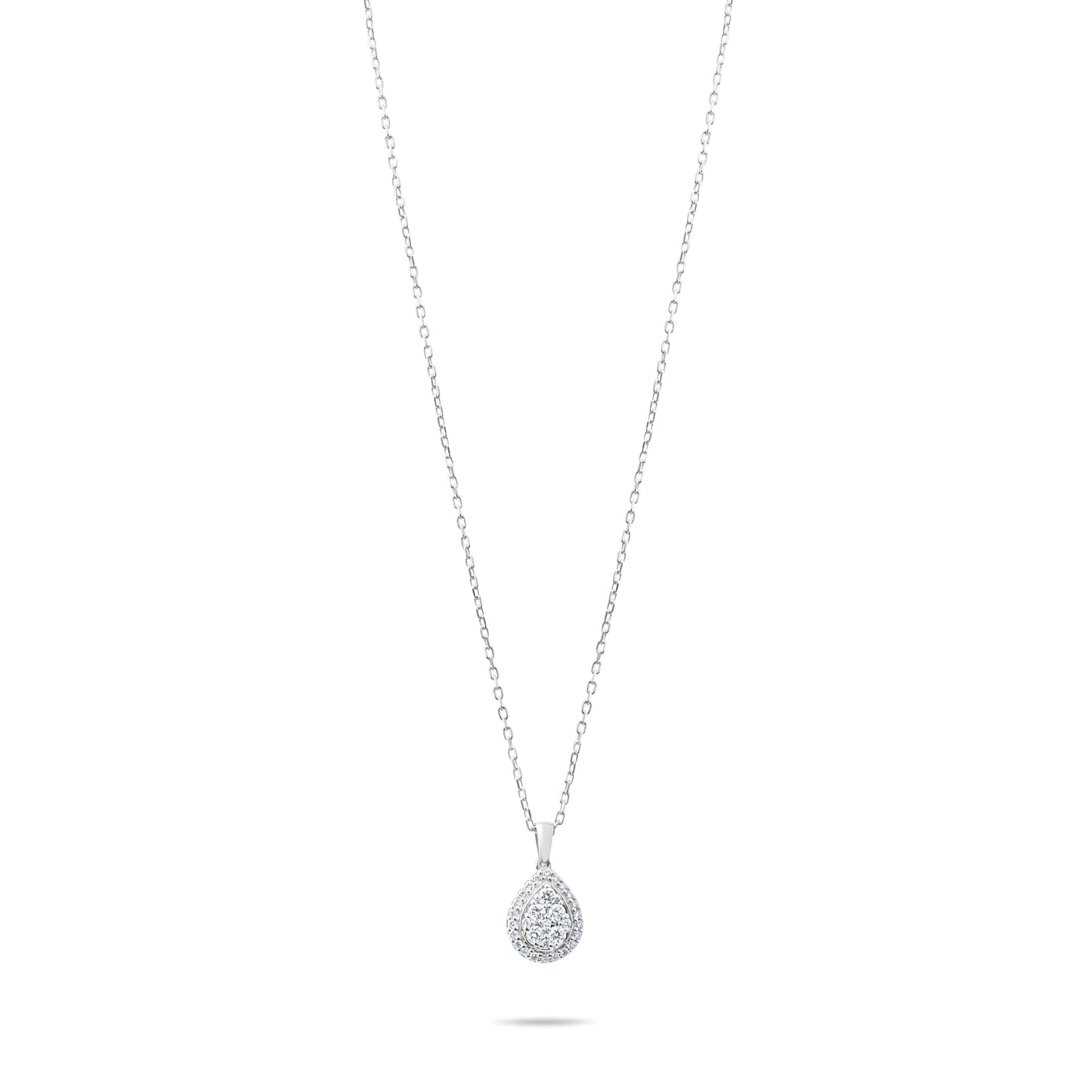 0,21 ct. Diamond Necklace w/14K Gold