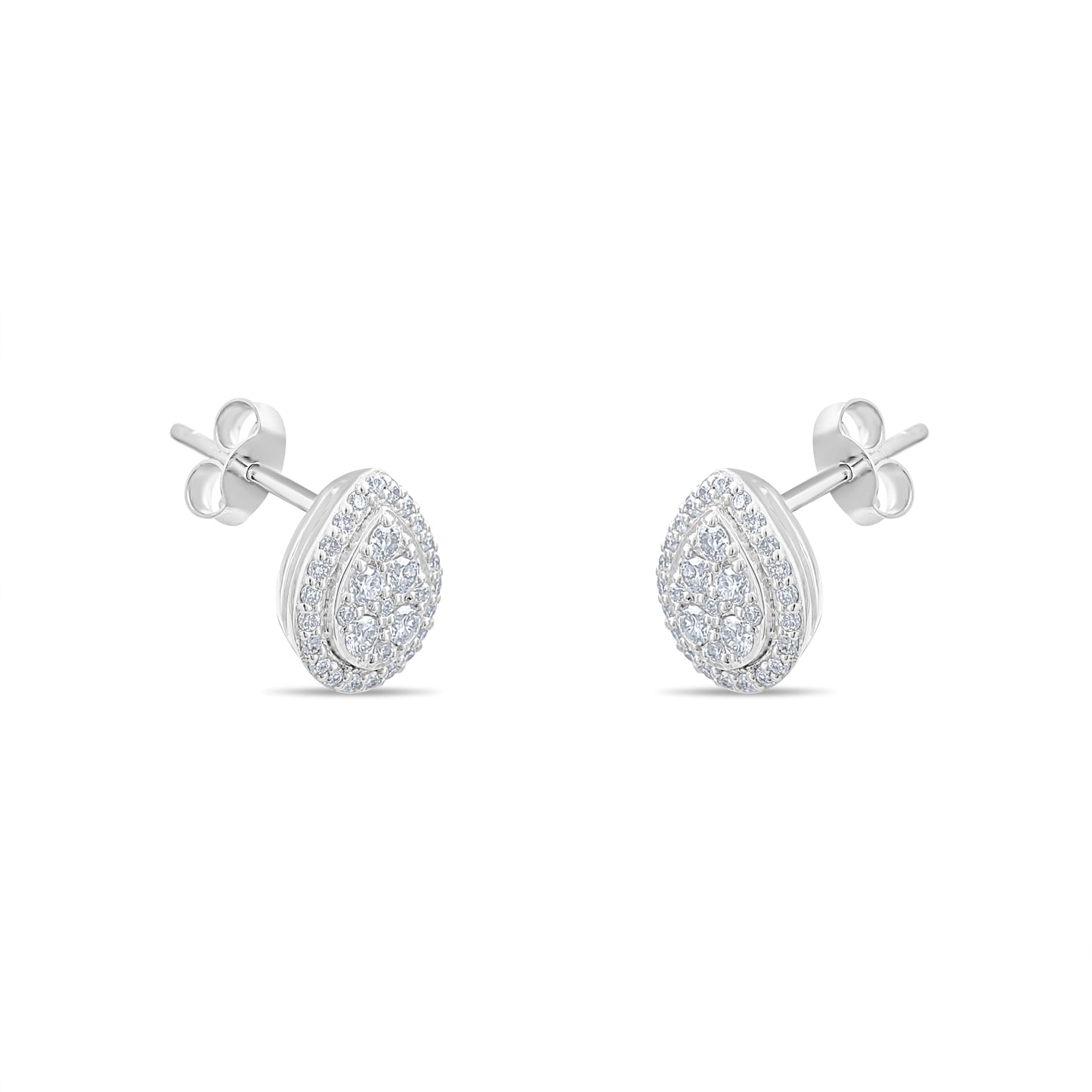0,43 ct. Baguette Diamond Earring w/14K Gold