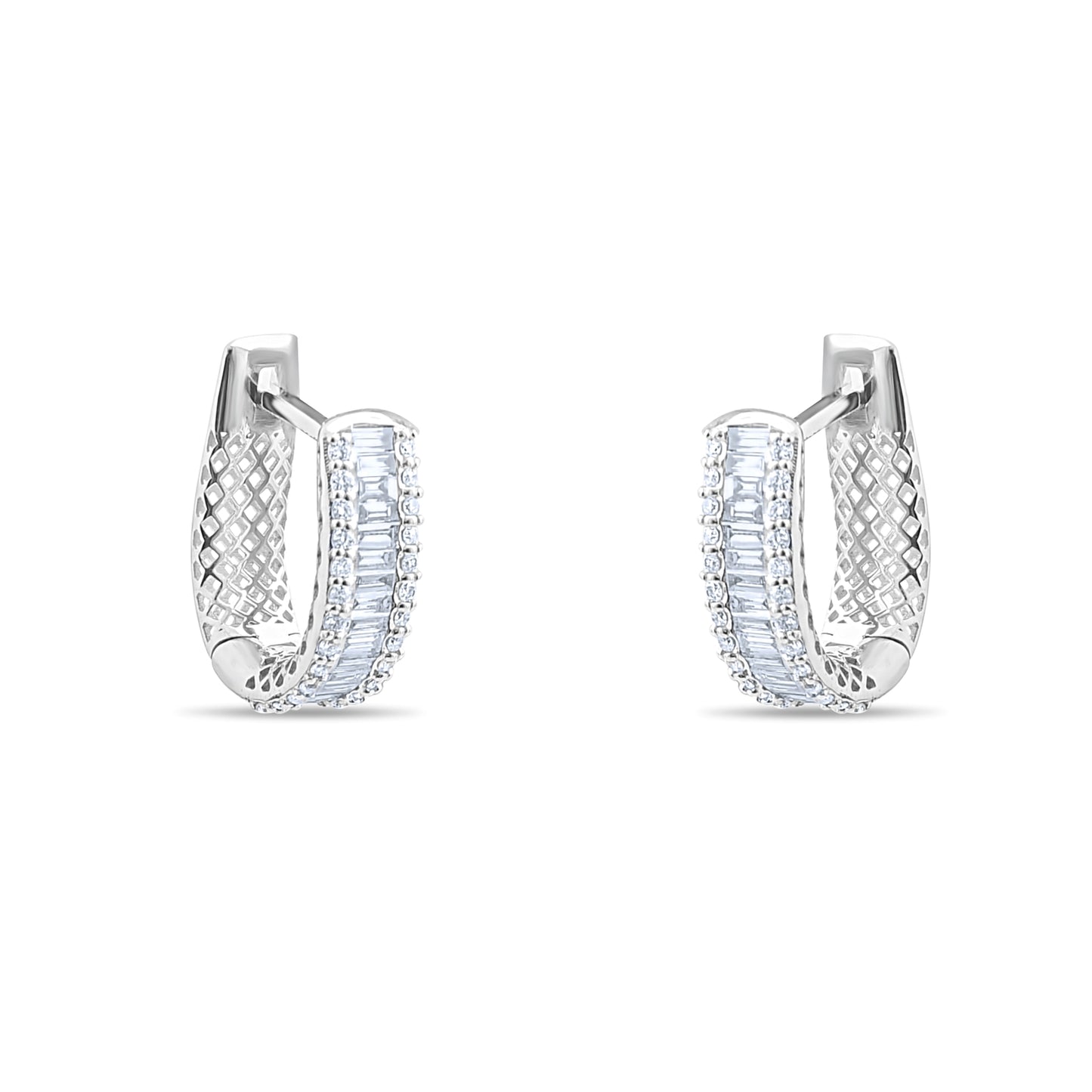 0,90 ct. Baguette Diamond Earring w/14K Gold