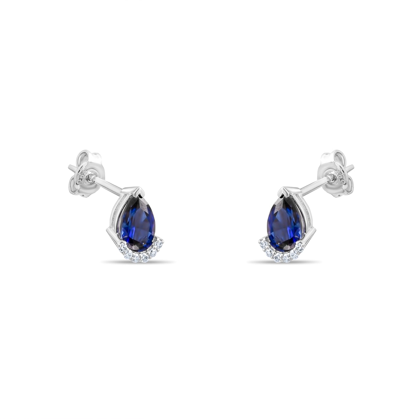 0,05 ct. Baguette Diamond Earring w/14K Gold