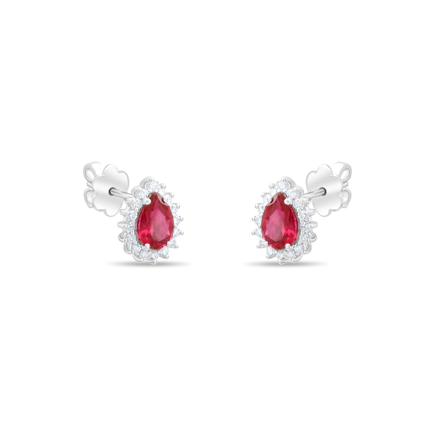 0,14 ct. Baguette Diamond Earring w/14K Gold