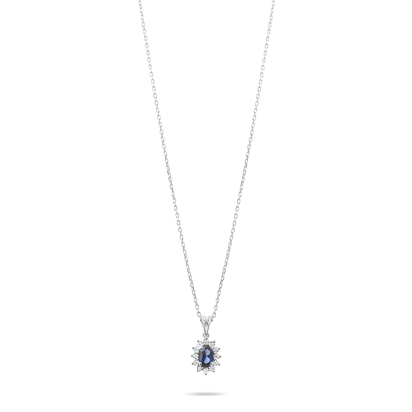 0,04 ct. Diamond Necklace w/14K Gold
