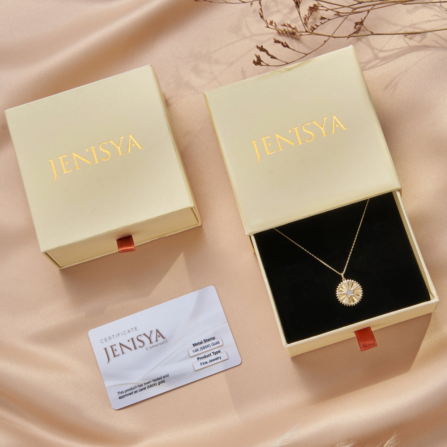 14K Star CZ Necklace