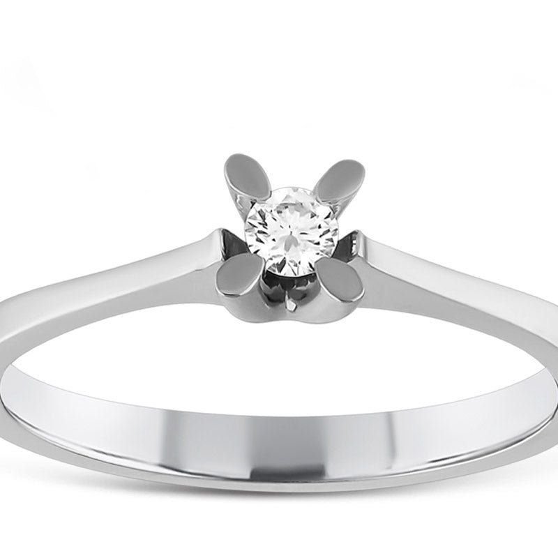 0,10 ct. Baguette Diamond Ring w/14K Gold
