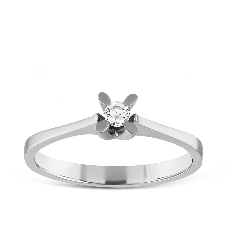0,10 ct. Baguette Diamond Ring w/14K Gold