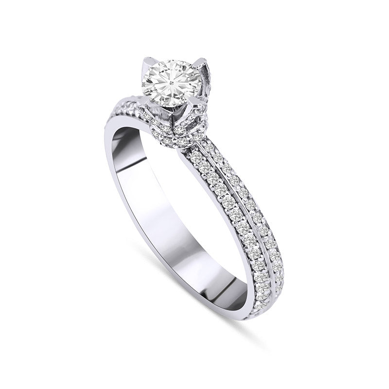 0,90 ct. Baguette Diamond Ring w/14K Gold