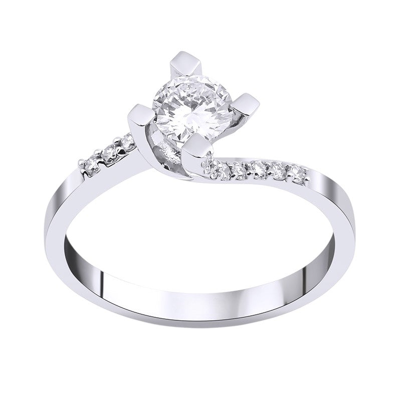 0,65 ct. Baguette Diamond Ring w/14K Gold