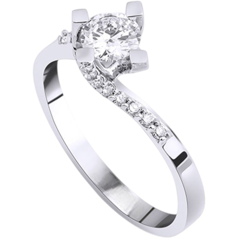 0,65 ct. Baguette Diamond Ring w/14K Gold