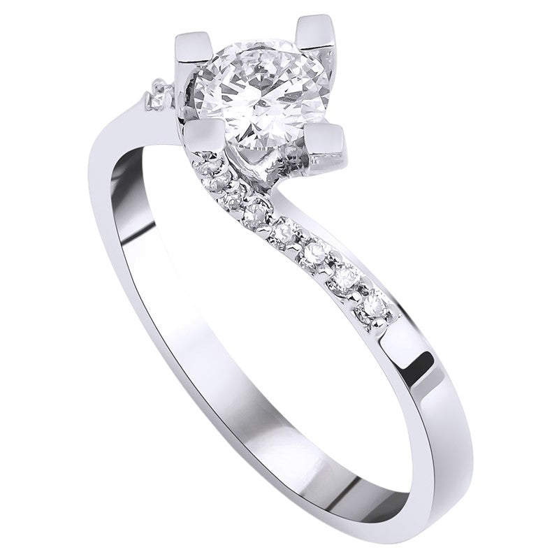 0,65 ct. Baguette Diamond Ring w/14K Gold