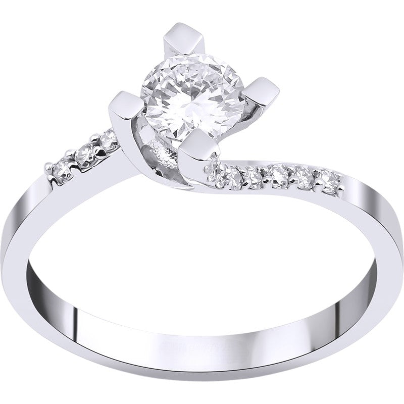 0,65 ct. Baguette Diamond Ring w/14K Gold