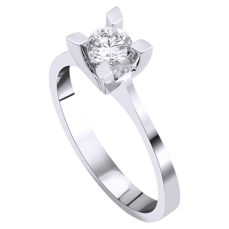 0,35 ct. Baguette Diamond Ring w/14K Gold