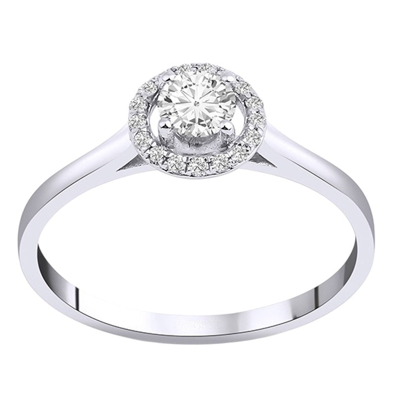 0,30 ct. Solitaire Diamond Ring w/14K Gold