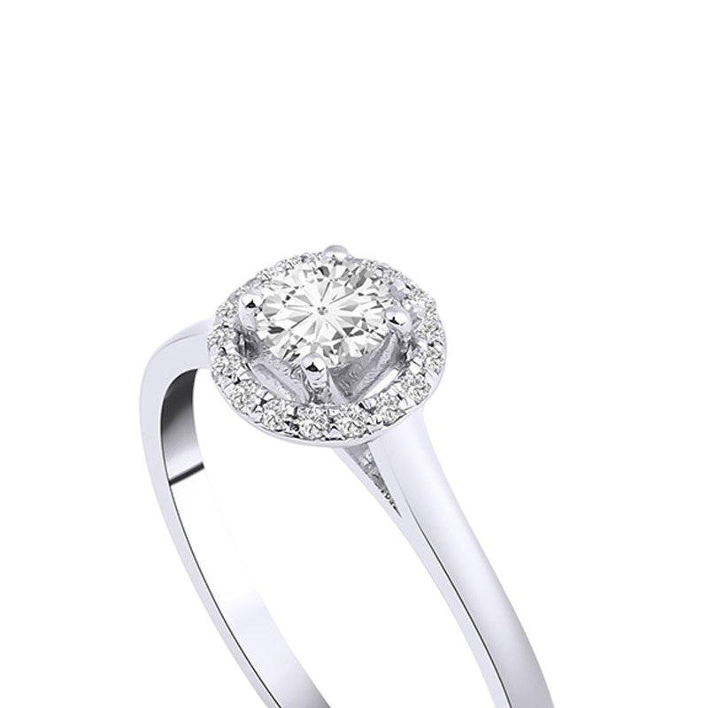 0,30 ct. Solitaire Diamond Ring w/14K Gold