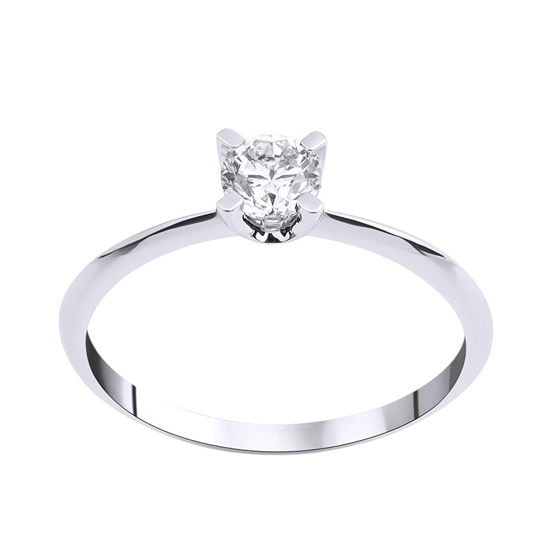 0,40 ct. Solitaire Diamond Ring w/14K Gold