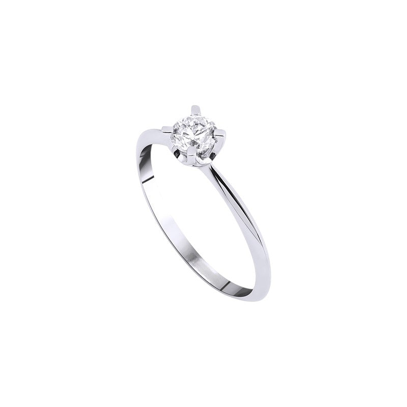 0,40 ct. Solitaire Diamond Ring w/14K Gold