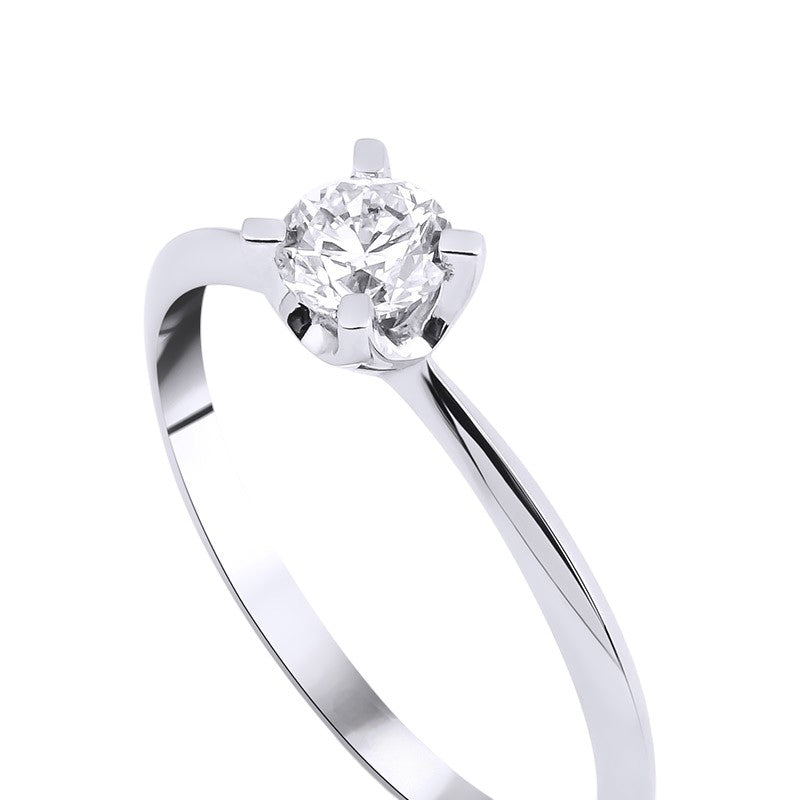 0,40 ct. Solitaire Diamond Ring w/14K Gold