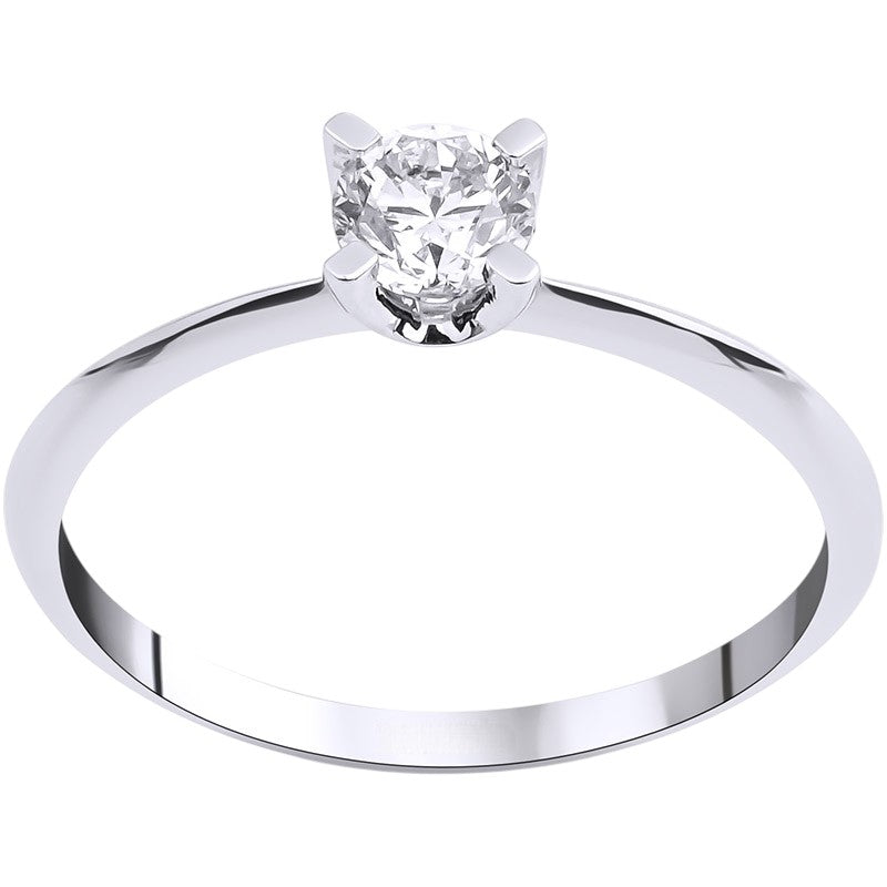 0,40 ct. Solitaire Diamond Ring w/14K Gold