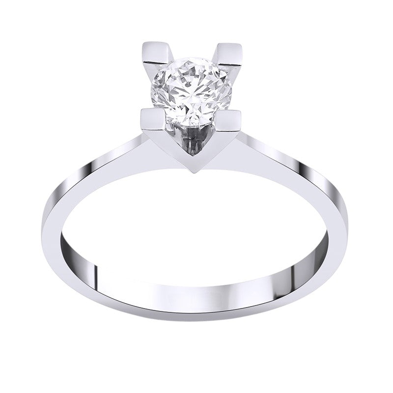 0,51 ct. Solitaire Diamond Ring w/14K Gold