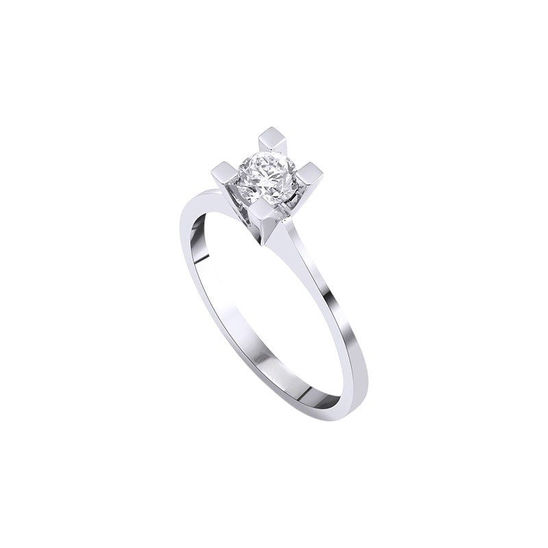0,40 ct. Solitaire Diamond Ring w/14K Gold
