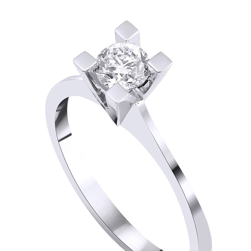 0,40 ct. Solitaire Diamond Ring w/14K Gold