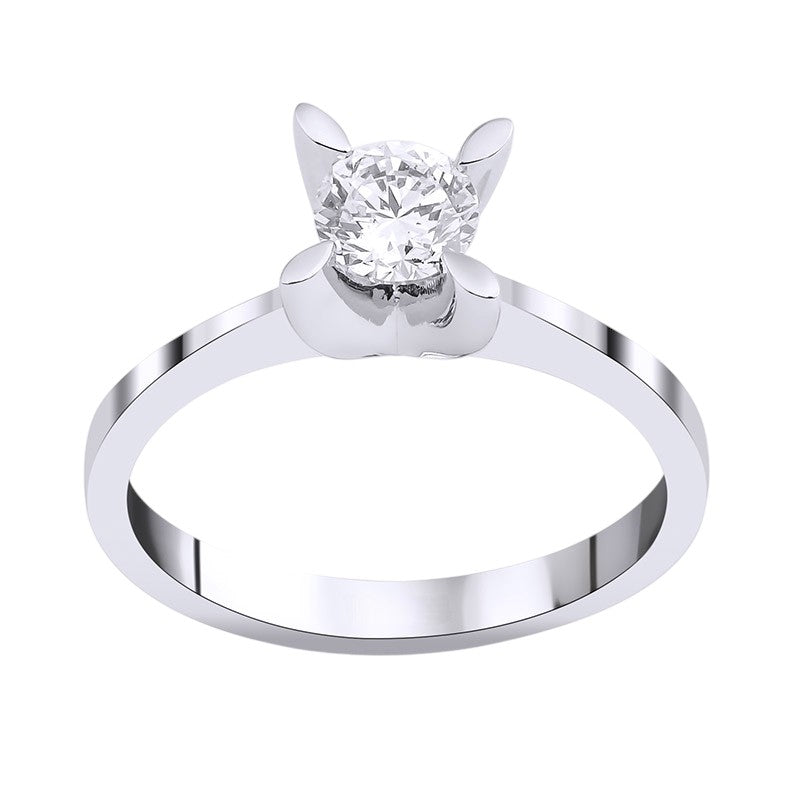 0,50 ct. Solitaire Diamond Ring w/14K Gold