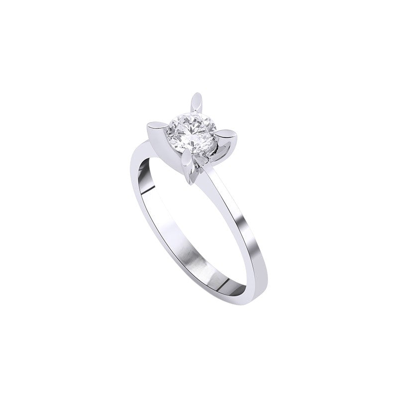 0,50 ct. Solitaire Diamond Ring w/14K Gold