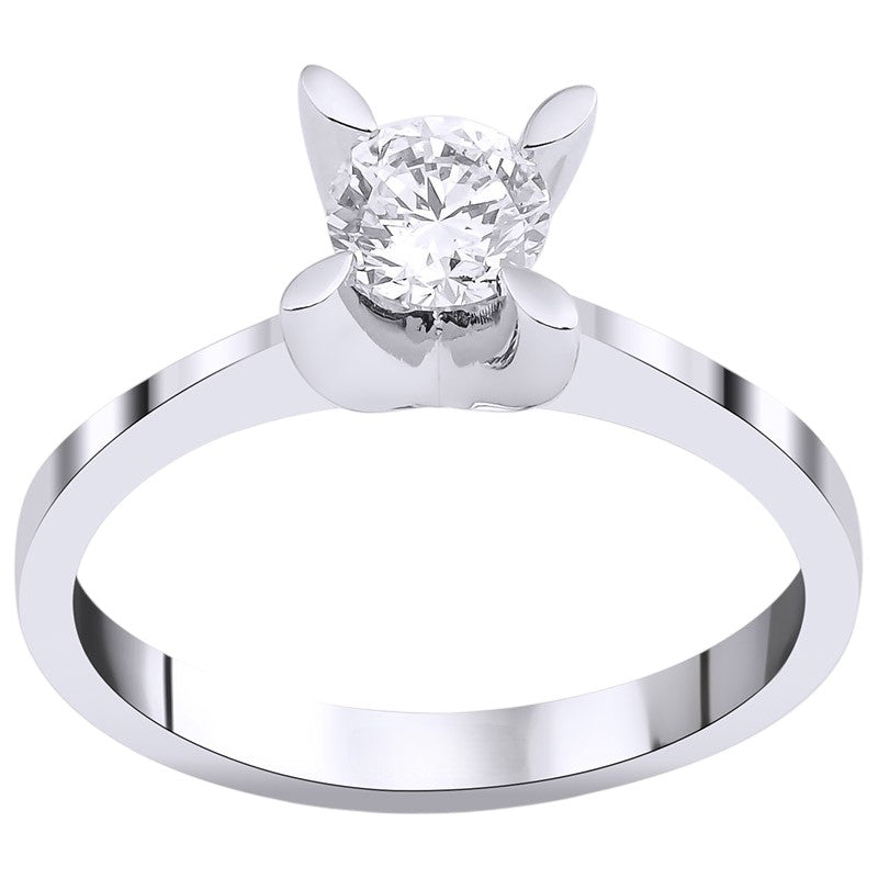0,50 ct. Solitaire Diamond Ring w/14K Gold