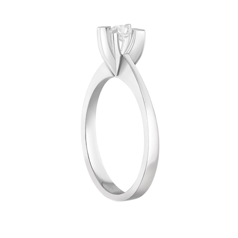 0,35 ct. Solitaire Diamond Ring w/14K Gold
