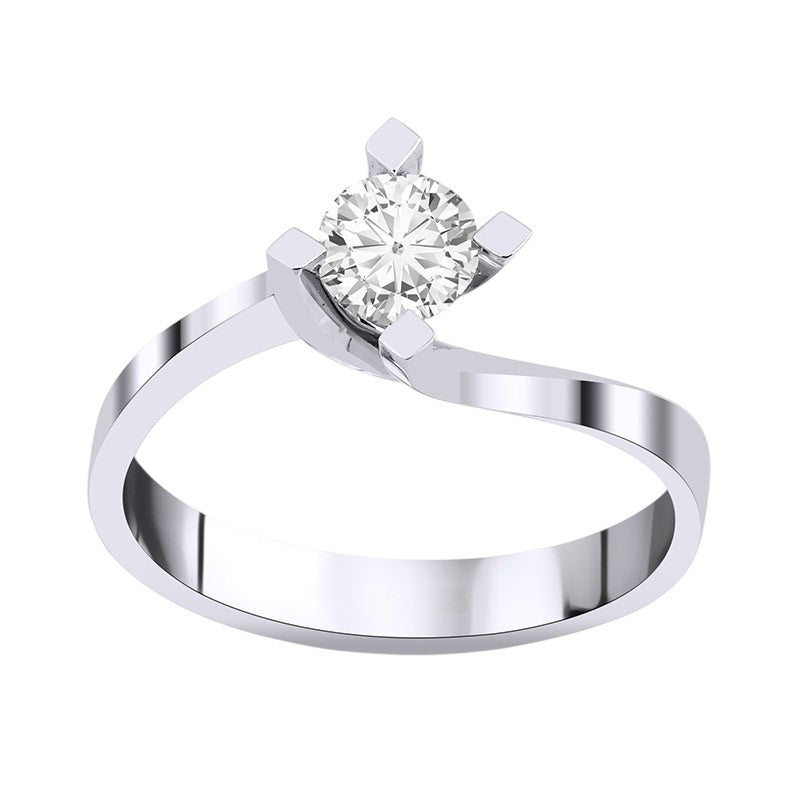 0,20 ct. Solitaire Diamond Ring w/14K Gold
