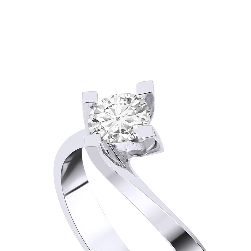 0,20 ct. Solitaire Diamond Ring w/14K Gold