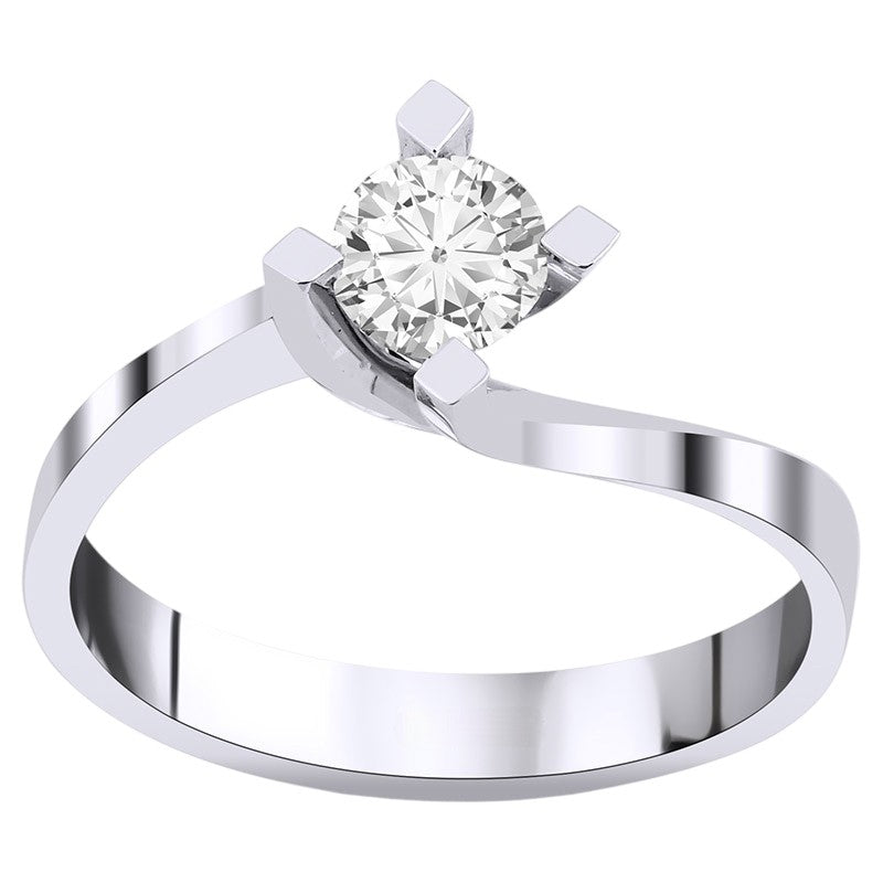 0,20 ct. Solitaire Diamond Ring w/14K Gold