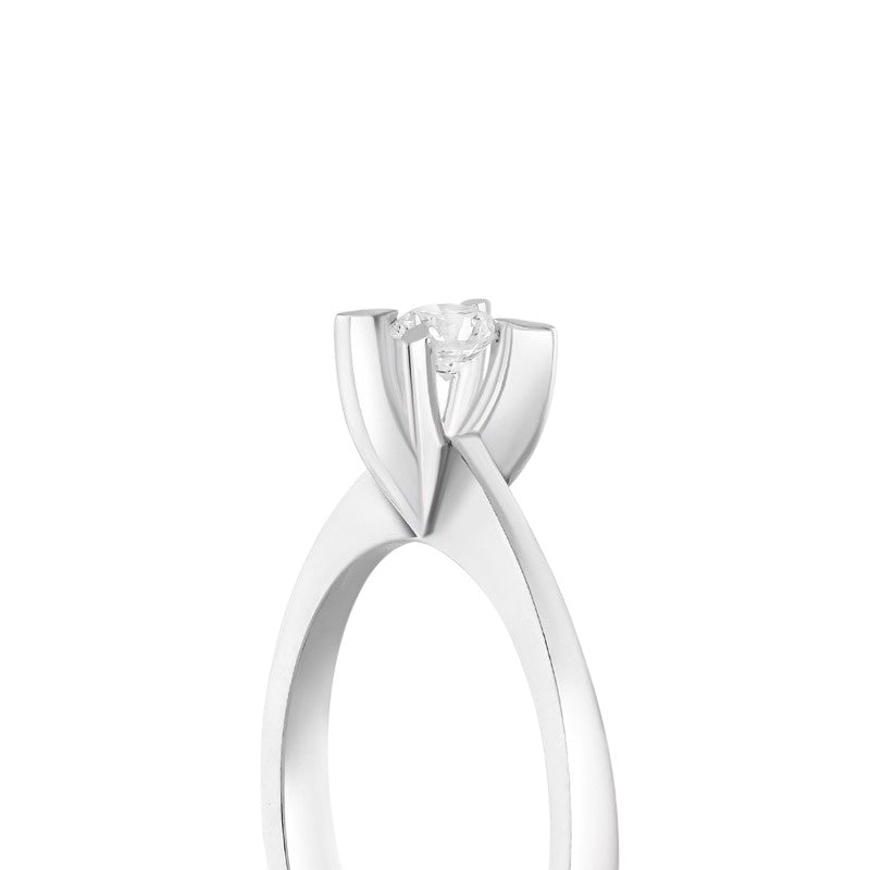 0,25 ct. Solitaire Diamond Ring w/14K Gold